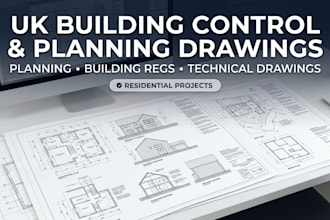 create UK building control and planning drawings