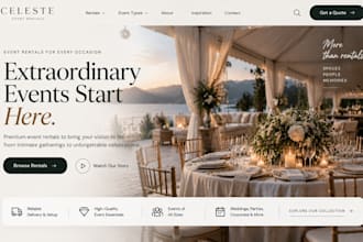 build wix party rental website event equipment rental booking