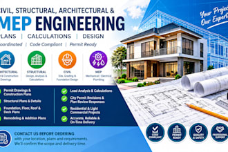 be a civil and structural engineer for plans calculations and structural design