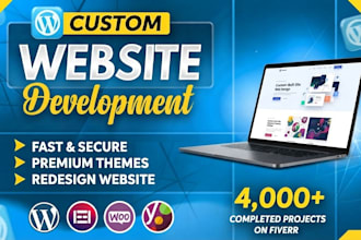 develop custom website, custom wordpress website, custom business website