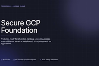 deploy a secure gcp terraform foundation with vpc iam and audit logging