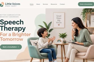 build squarespace speech therapy website clinic consultation booking counselling