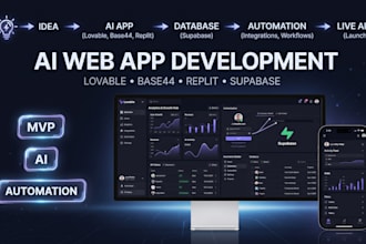build lovable app, base44 app and replit ai apps with supabase automation