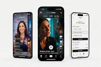 develop a vertical short drama, live streaming, and ai video pipeline app