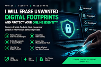 erase unwanted digital footprints and protect your online identity