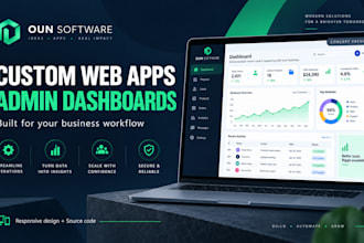 build a custom web application and admin dashboard
