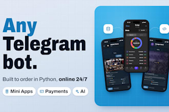 develop a custom telegram bot in python with admin panel and database