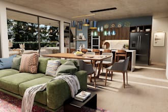 create photorealistic 3d house renders and visualization