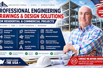 design architect, civil and structural engineering drawing in texas florida cl