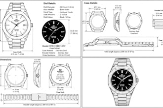design a custom watch and create professional 3d watch models and renders