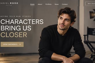 build squarespace actor portfolio website theater website filmmaker music artist