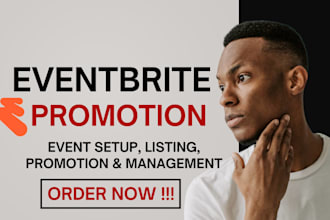 do eventbrite event setup, management and strategic event promotion