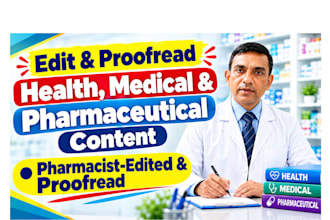 edit and proofread health medical and pharmaceutical content