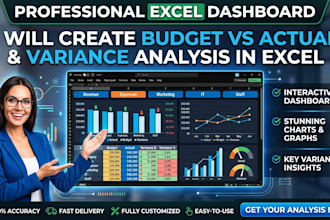 create budget vs actual and variance analysis in excel