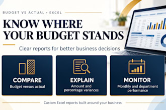 create excel budgets and variance analysis reports