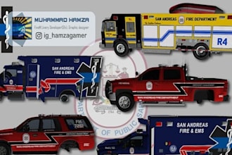 design custom fivem lspdfr ems, fire, law enforcement, or civilian liveries