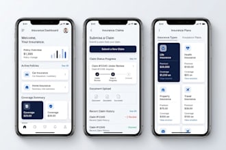 develop insurance app, life insurance, health insurance and finance app