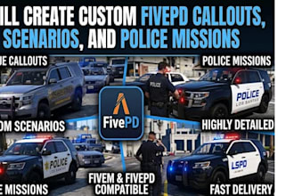 develop fivepd, lspdfr and nopixel inspired police rp server for fivem