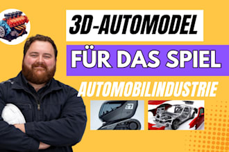 create high quality 3d car models and game ready for vehicle rendering