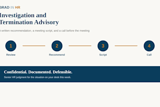 advise you on a workplace investigation or termination