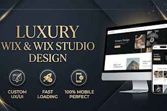 create luxury wix website design with custom wix studio animations redesign wix