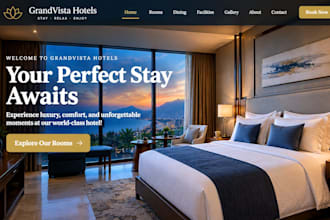 design squarespace hotel website resort booking hospitality business website