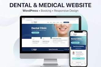 design dentist website, dental clinic, medical and healthcare website