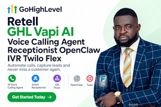 retell ghl vapi ai voice calling agent receptionist openclaw IVR twilo flex