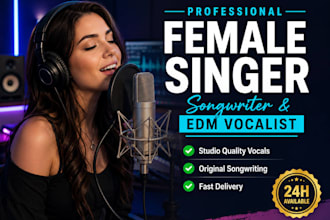 female singer, female pop singer, songwriter, female vocalist and gospel singer