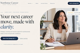 design wix career coach website squarespace resume coaching website