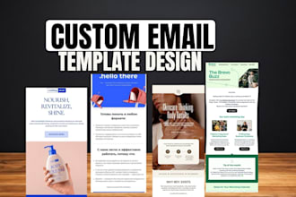 design email HTML template, responsive newsletter and mailchimp email design