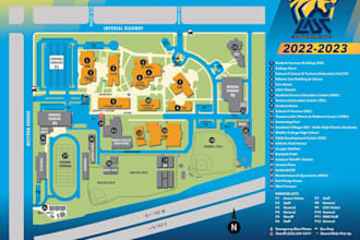 design custom isometric 3d campus maps, school maps and university maps