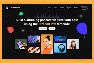 design radio station website, radio website, music website, podcast website