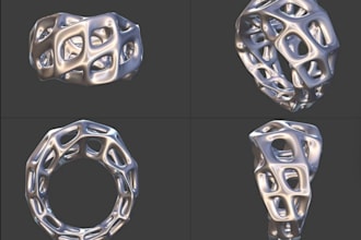 design 3d jewelry, cad models, 3d rendering for 3d printing and manufacturing