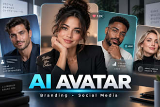 create realistic ai avatar design for personal branding and social media