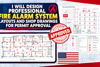 do professional fire alarm system layouts and shop drawings for permit approval