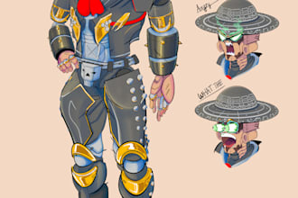 draw anime character design reference sheets