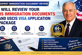 review your US immigration documents and uscis visa application package