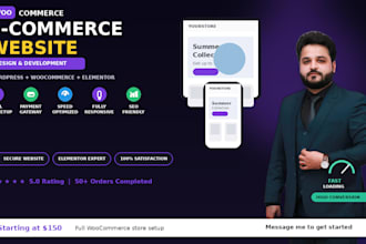 setup and develop a complete woocommerce store