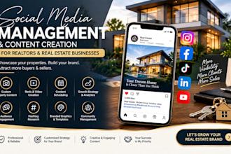 manage your social media and create content for realtor and real estate business