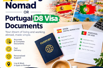 prepare your spain digital nomad or portugal d8 visa documents