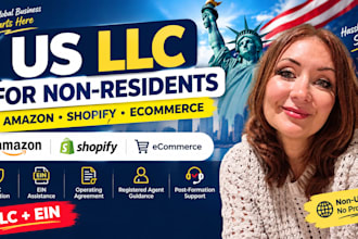 form your US llc for amazon fba, shopify, and ecommerce as non resident with ein