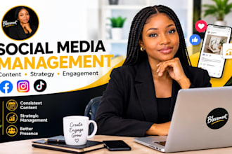 manage your social media accounts with engaging content and strategy