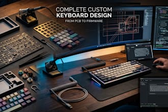 provide complete custom mechanical keyboard design from pcb to firmware