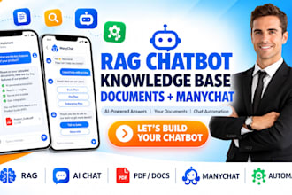 build a rag chatbot with knowledge base, documents and manychat