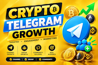 grow crypto telegram promotion, crypto telegram marketing, telegram subscriber