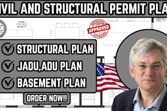 do civil and structural plan, adu and jadu plan, garage conversion in michigan