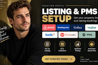do property listing on airbnb, booking com, vrbo, viator, pms, pricelabs, beds24