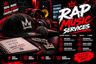 your male rapper, rap vocalist, songwriter and ghostwriter for your song