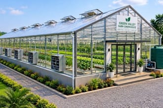 crate any type of greenhouse model and render details